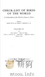 CHECK-LIST OF BIRDS OF THE WORLD VOLUME 15 PDF电子版封面