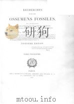 RECHERCHES SUR LES OSSEMENS FOSSILES VOL.3 PDF电子版封面