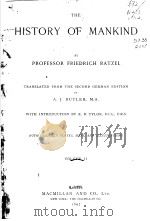 THE HISTORY OF MANKIND VOLUME Ⅱ PDF电子版封面 A.J.BUTLER