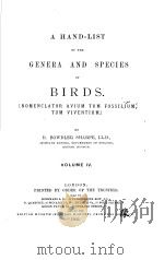 A HAND-LIST OF THE GENERA AND SPECIES OF BIRDS VOLUME Ⅳ PDF电子版封面 R.BOWDLER SHARPE