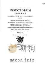 INSECTORUM LIGURIAE SPECIES NOVAE AUT RARIORES VOL.1 PDF电子版封面