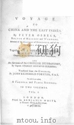 VOYAGE TO CHINA AND THE EAST INDIES  VOL.1（ PDF版）