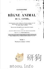 ICONOGRAPHIE DU REGNE ANIMAL DE G. CUVIER TOME 1 PDF电子版封面