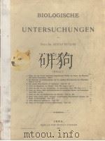 BIOLOGISCHE UNTERSUCHUNGEN NEUE FOLGE 7 PDF电子版封面
