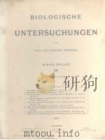 BIOLOGISCHE UNTERSUCHUNGEN NEUE FOLGE 4 PDF电子版封面