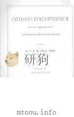 CATALOGUS HYMENOPTERORUM VOLUMEN 4（ PDF版）