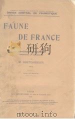 FAUNE DE FRANCE 18 PDF电子版封面 M.GOETGHEBUER