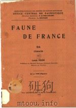 FAUNE DE FRANCE 54 PDF电子版封面 LOUIS FAGE