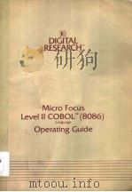 MICRO FOCUS LEVEL 2 COBOL (8086) LANGUAGE OPERATING GUIDE PDF电子版封面