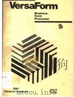 VERSAFORM BUSINESS FORM PROCESSOR PDF电子版封面