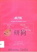 DUTIL THE DBASE-2 PROGRAMMER‘S UTILITY PDF电子版封面