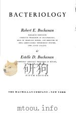 BACTERIOLOGY FIFTH EDITION PDF电子版封面 ROBERT E.BUCHANAN ESTELLE D.B