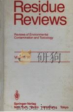 RESIDUE REVIEWS VOLUME 96 PDF电子版封面 0387961941