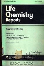 LIFE CHEMISTRY REPORTS SUPPLEMENT SERIES PDF电子版封面 3718601559
