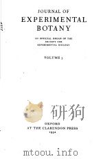 JOURNAL OF EXPERIMENTAL BOTANY  1952  VOLUME 3（ PDF版）