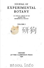 JOURNAL OF EXPERIMENTAL BOTANY 1950 VOLUME 1 PDF电子版封面