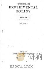 JOURNAL OF EXPERIMENTAL BOTANY 1957 VOLUME 8 PDF电子版封面