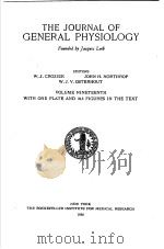 THE JOURNAL OF GENERAL PHYSIOLOGY  1935-36  VOLUME 19（ PDF版）