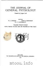 THE JOURNAL OF GENERAL PHYSIOLOGY  1937-38  VOLUME 21（ PDF版）