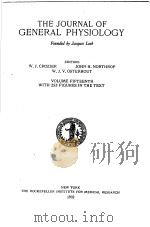 THE JOURNAL OF GENERAL PHYSIOLOGY  1931-32  VOLUME 15（ PDF版）