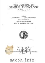 THE JOURNAL OF GENERAL PHYSIOLOGY  1939-40  VOLUME 23（ PDF版）