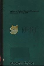 INSTITUTE OF NUCLEAR MATERIALS MANAGEMENT,11TH ANNUAL MEETING,1970 PDF电子版封面