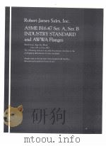 ASME B16.47 SER.A,SER.B INDUSTRY STANDARD AND AWWA FLANGES PDF电子版封面