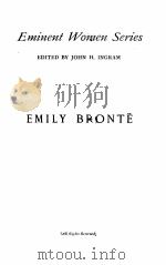 Emily Bronte PDF电子版封面 A.Mary F.Robinson