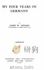 MY FOUR YEARS IN GERMANY（1917 PDF版）