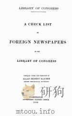 A CHECK LIST OF FOREIGN NEWSPAPERS（1904 PDF版）