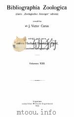 Bibliographia Zoologica Volumen XXII（1912 PDF版）