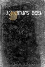Accountants‘Index 1921 PDF电子版封面
