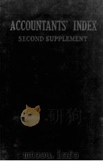 Accountants‘Index second supplement 1928 PDF电子版封面