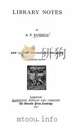 Library Notes（1891 PDF版）