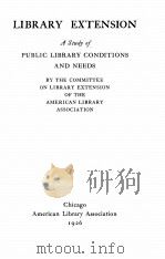 library extension 1926 PDF电子版封面