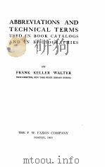 Abbreviations and technical terms used in book catalogs and in bibliographies（1919年 PDF版）