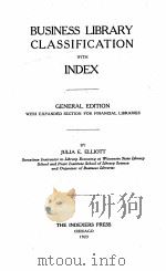 BUSINESS LIBRARY CLASSIFICATION WITH INDEX（1923 PDF版）