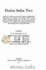 Fiction Index Two   1957  PDF电子版封面     