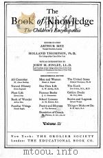 THE BOOK OF KNOWLEDGE vol.4 PDF电子版封面 HOLLAND Thompson PH.D.