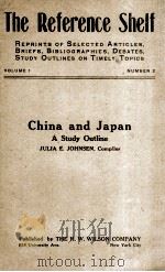 THE REFERENCE SHELF VOLUME 1 NUMBER 2 1922 PDF电子版封面