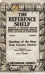 THE REFERENCE SHELF VOLUME 1 NUMBER 9（1923 PDF版）