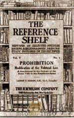 THE REFERENCE SHELF VOLUME 5 NUMBER 1（1923 PDF版）