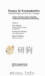 ESSAYS IN ECONOMETRICS：COLLECTED PAPERS OF CLIVE W.J.GRANGER VOLUME 1（ PDF版）
