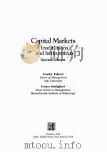 CAPITAL MARKETS:INSTITUTIONS AND INSTRUMENTS SECOND EDITION PDF电子版封面 0133001873 FRANK J.FABOZZI,FRANCO MODIGLI