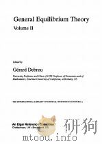 GENERAL EQUILIBRIUM THEORY VOLUME 2 PDF电子版封面 1852784172 GERARD DEBREU