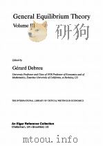 GENERAL EQUILIBRIUM THEORY VOLUME 3 PDF电子版封面 1852784172 GERARD DEBREU