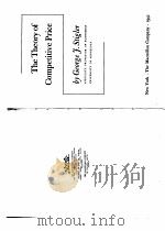 THE THEORY OF COMPETITIVE PRICE 1942 PDF电子版封面
