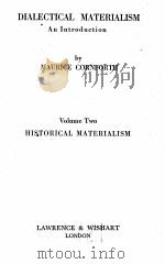dialectical materialism an introduction volume two PDF电子版封面