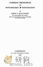 COMMON PRINCIPLES IN PSYCHOLOGY PHYSIOLOGY（1928 PDF版）