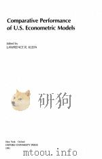 COMPARATIVE PERFORMANCE OF U.S.ECONOMETRIC MODELS（1991 PDF版）